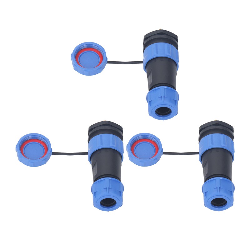 3 Pcs SP21 Aviation Connector 2 Pin IP68 Waterproof Rear