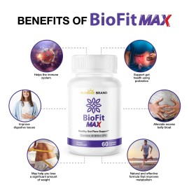 The Sunrise Brand Bio Fit Max - Healthy Gut Flora Probiotics 40 Billion - 300 capsules - 5 pack