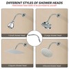 DOUBLUOEG Adjustable Shower Arm, Chrome 11.8 Inches Shower Head Extension