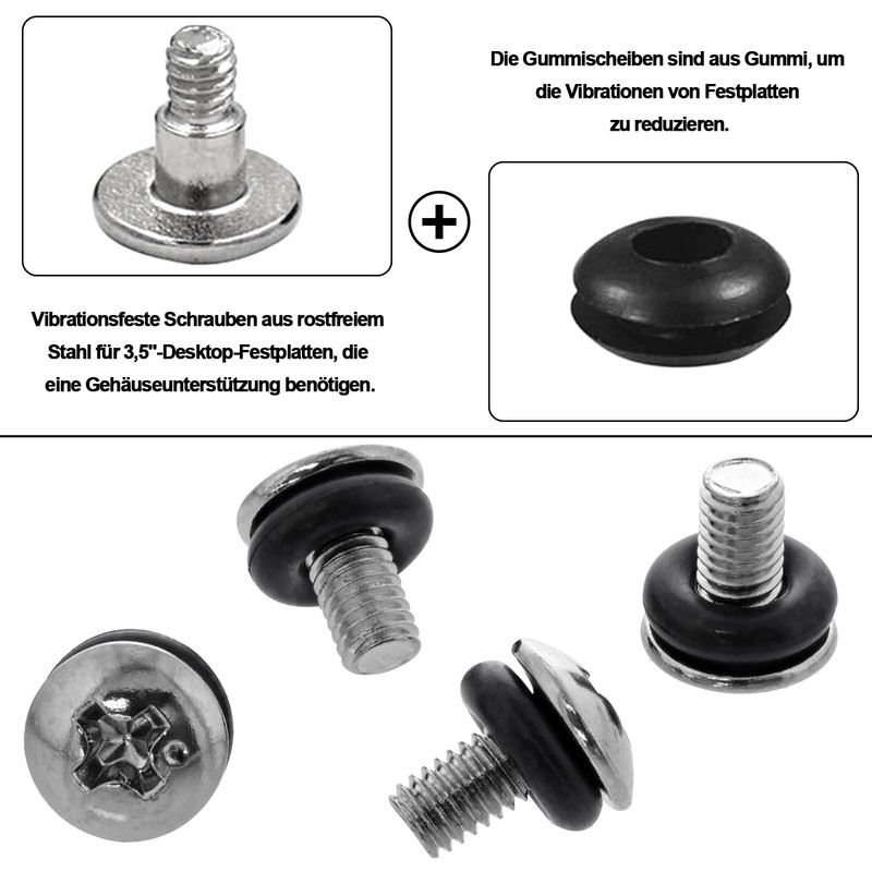 Shockproof Screws, Pack of 20 Computer Casing Shockproof Screws, Computer