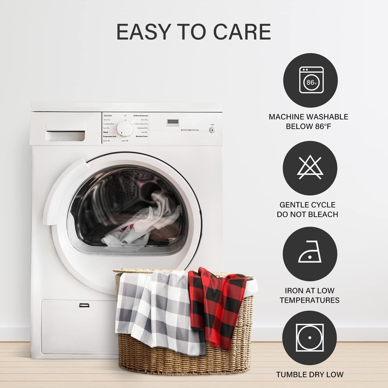 Simple Deluxe Buffalo Check Kitchen Tier Curtains, Plaid Gingham Small