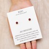 Philip Jones Gold Plated July (Ruby) Birthstone Earrings Created with