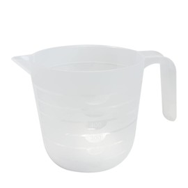 Plastic Measuring Jug Multi-Purpose Jug for Flour, Ground Almonds, Sugar, Milk, Oil, Dishwasher Safe, Easy to Read Measurements, Cook with Accuracy (600ml Transparent Measuring Jug)