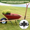 Blulu 2 Set Heavy Duty Wheelbarrow Axle Bracket Set Compatible