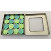 Ice Blue and Lime Green Iridescent Magnet Set
