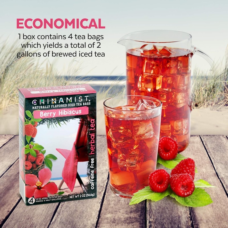 CHINAMIST Iced Tea – Berry Hibiscus Herbal Tea Infusion –