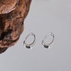 Tiny Pull Through Earrings Small Teardrop Hoop Earrings 925 Sterling