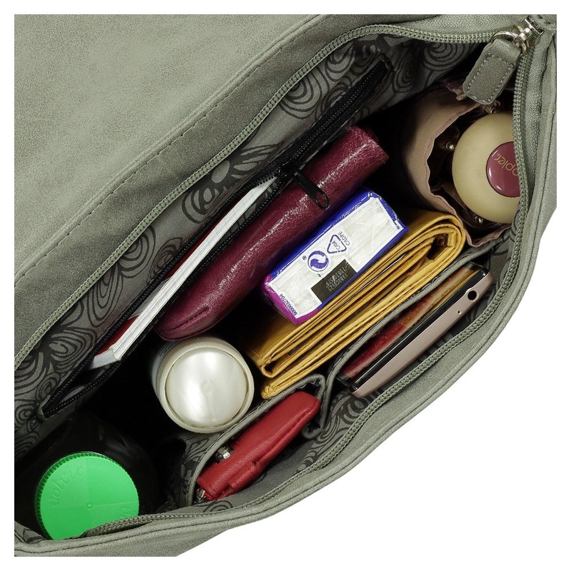 Handbag Gift Set, Shoulder Bag, Suede Imitation, Used Look, various