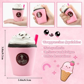 Pack of 4 Squishy Pink Unicorn Toy, Beautiful Kawaii Soft Sensory Toy, Stress Relief, Anxiety, Autism, Squishies Toy for Girls, Children and Adults, Christmas Birthday Gifts