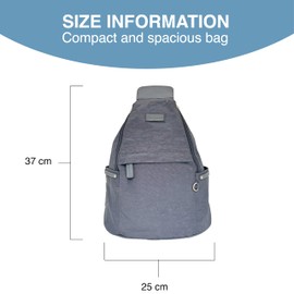 Spirit - Nylon Waterproof Backpack - Lightweight Rucksack with Multiple Pockets and Adjustable Straps - Travel and Holiday Backpack, Blue Jean.
