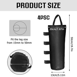 Set of 4 Weights for Gazebo, Sandbag, Gazebo Weight, Sandbag Weight Bags, 600D Oxford Weights for Parasols, Pop-Up, Garden Tents