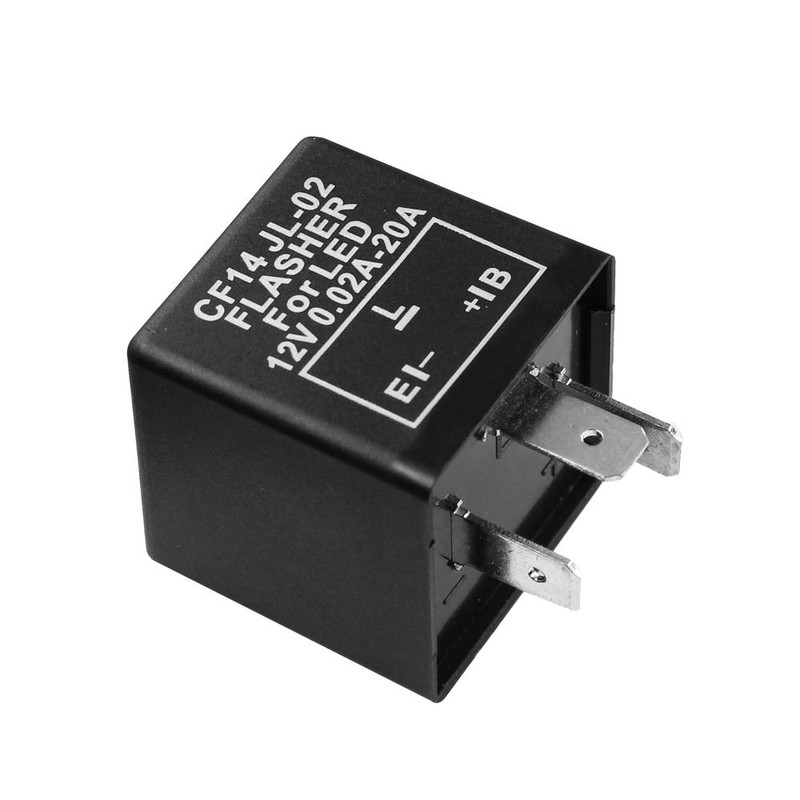 HUIQIAODS LED Flasher Relay CF14 JL-02 3-Pin Fix Flash Rate