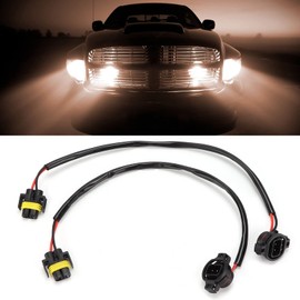 Foglight Wiring Adapters Replacement for Wrangler JK JL, Fog Lamp Wiring Harness, H16 5202 Male to H11 Female Pigtail Socket Headlight Fog Light