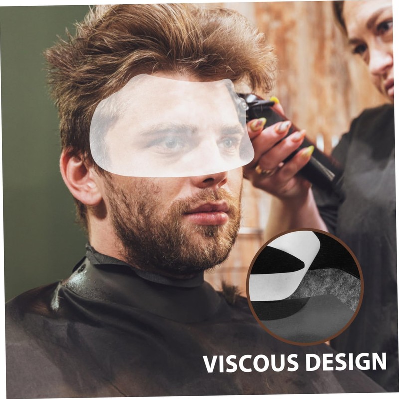 WOONEKY 50pcs Haircut Eye Shields Transparent Salon Visor Protector Comfortable