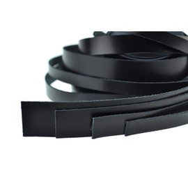 esnado Leather Strap Flat / Leather Strips / Leather Strap Thickness: Approx. 1.8 mm (Width: 30 mm, Black)