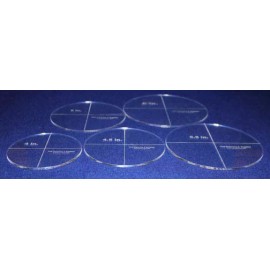 TCR Templates 5 Piece Circle Set  4",4,5", 5", 5.5", 6"  1/8"  Acrylic - Quilting Templates