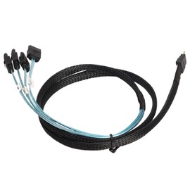 SAS Cable SFF‑8654‑4 SATA 7 Pin Array Disk Faster Transmission Mini PVC Computer Accessories 0.5meter / 1.6ft