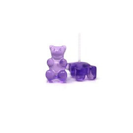 Gummy Bear Metal Free Earrings On Plastic Posts (Purple)