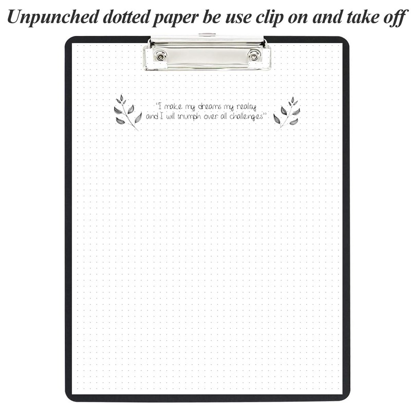 Unpunched Dotted Paper, Letter Size 100Sheets / 200Pages Loose-Leaf Paper,