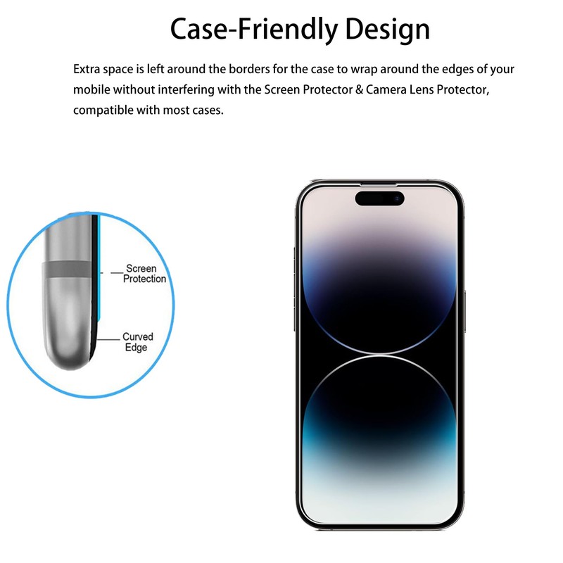 HKKAIS Easy Alignment Frame Designed For iPhone14 Pro Max Tempered