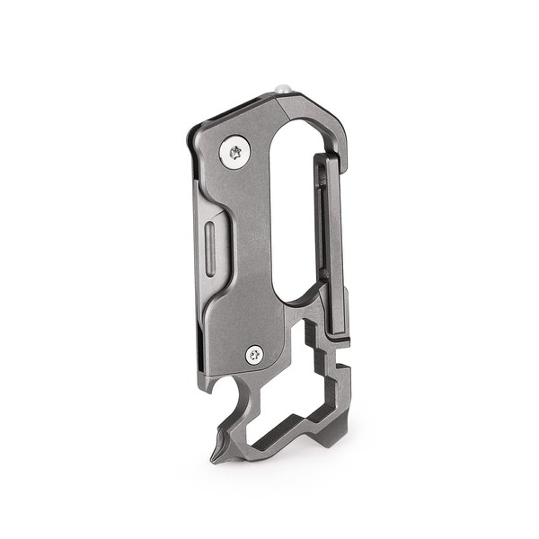 Tibitdeer Keychain, Carabiner, Titanium Metal, Includes Key Ring, Bottle Opener