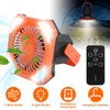 Zorpupoa Camping Fan with Remote Control, Rechargeable Fan with LED