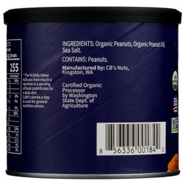 Cbs Nuts Organic Kettle Roasted Sea Salt Peanuts, 14 Oz