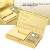 Fuzion Gram Scale, 200gx0.01g Digital Pocket Scale Gold Titanium Plating,