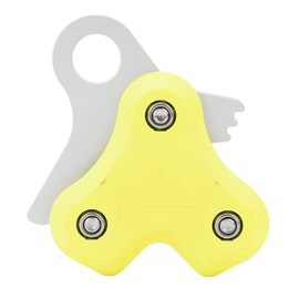 Universal Aluminum Alloy Diving Pulley Rope Retractor 250KG Max Loading Simple Operation High Efficiency Freediving Pulley Rope Reel Fluorescent Yellow