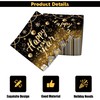 24Pcs New Year Napkins,6.5 x 6.5 Inch Gold and Black
