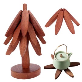 ADDLIVE Tree Wood Coasters, 3 Pcs Tree Art for Wood Coasters, Wood Tree Shaped Table Mat, Tree Design Coasters for Home Table Decoration, Christmas, Festival Gift