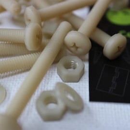 50 x Glass Filled Reinforced Super Nylon Pan Head, Crosshead Machine Screws, M5 x 40mm, Plastic Nuts and Bolts, Washers, (13/64 x 1 37/64 in)