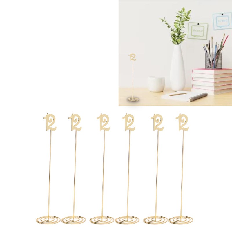 6pcs Metal Wedding Table Numbers Rust Prevention Thickened Tall Table