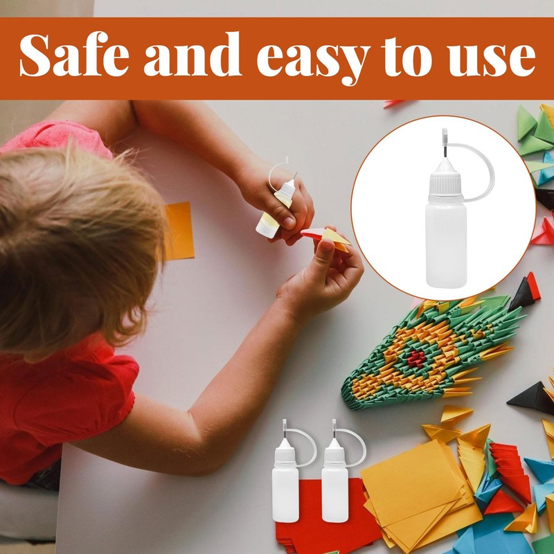 Eophmi Precision Tip Applicator Bottle,15PCS 10ml Needle Tip Bottle,Small Squeezy