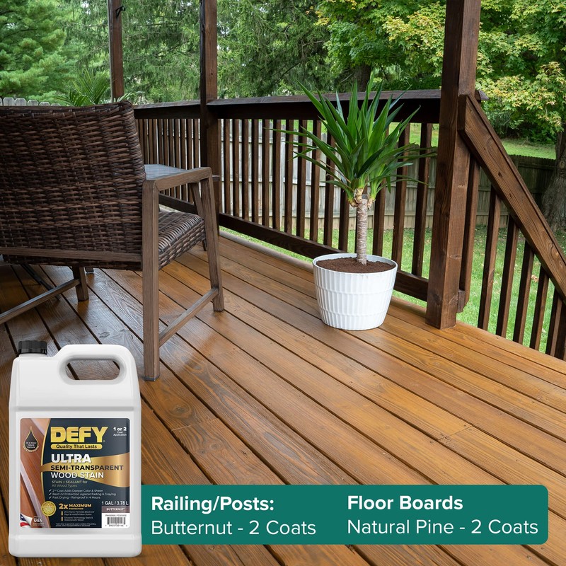 DEFY Ultra Semi-Transparent Outdoor Wood Stain and Sealer in One