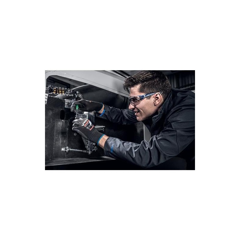 Uvex 6003869 Nitrile Backless Gloves, Finomic, Air Light, A, ESD,