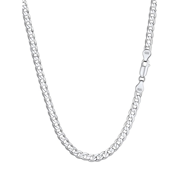 Sterling Silver Necklace Chain for Men Cuban Chain Mens Chain