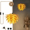 FINNCHY Hanging Lights with Plug in Cord, Lotus Flower Plug