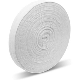 Bias Binding Tape for Sewing 12mm(1/2inch) Cotton Bunting Tape White 45m Herringbone Roll Tape for Webbing Dressmaking Alterations Apron Craft Gift Wrapping