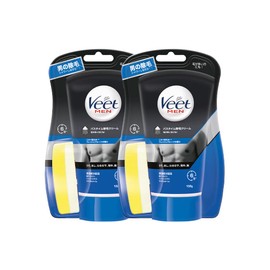 Vitmen Bath Time Hair Removal Cream with Sponge, 5.3 oz (150 g) x 2, 5.3 oz (150 g) x 2