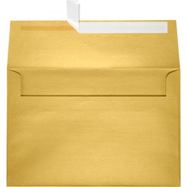 LUXPaper A8 Invitation Envelopes | Peel & Press | 5 1/2" x 8 1/8" | Gold Metallic | 80lb. Text | 50 Qty