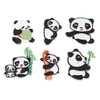 GLOGLOW Panda Embroidery Patch 6 Panda Iron on Patches for