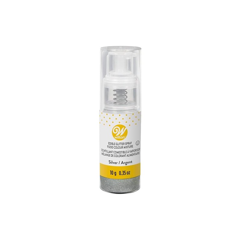 Wilton Edible Silver Glitter Spray, 0.35 oz.
