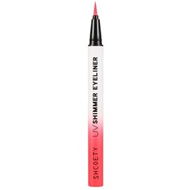 DALVGFN Metallic Neon Liquid Eyeliner Pen, Long Lasting Glitter Eye Liner, Waterproof & Smudge-proof, Glow Brightly Under UV Lights, Colorful Eye Makeup For Rave Party Music Festival, Shimmer Pink