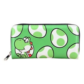 TCB Creations Mario Themed Yoshi Character Print Zip Around Clutch Wallet Purse