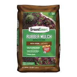 GroundSmart Rubber Mulch - Mocha Brown (1.25 cu ft bag)