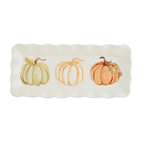 Mud Pie Pumpkin Everything Plates, 4" x 9", MULTI