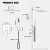 Square Rainfall Shower Head and Handle Set, 10 inch Wall