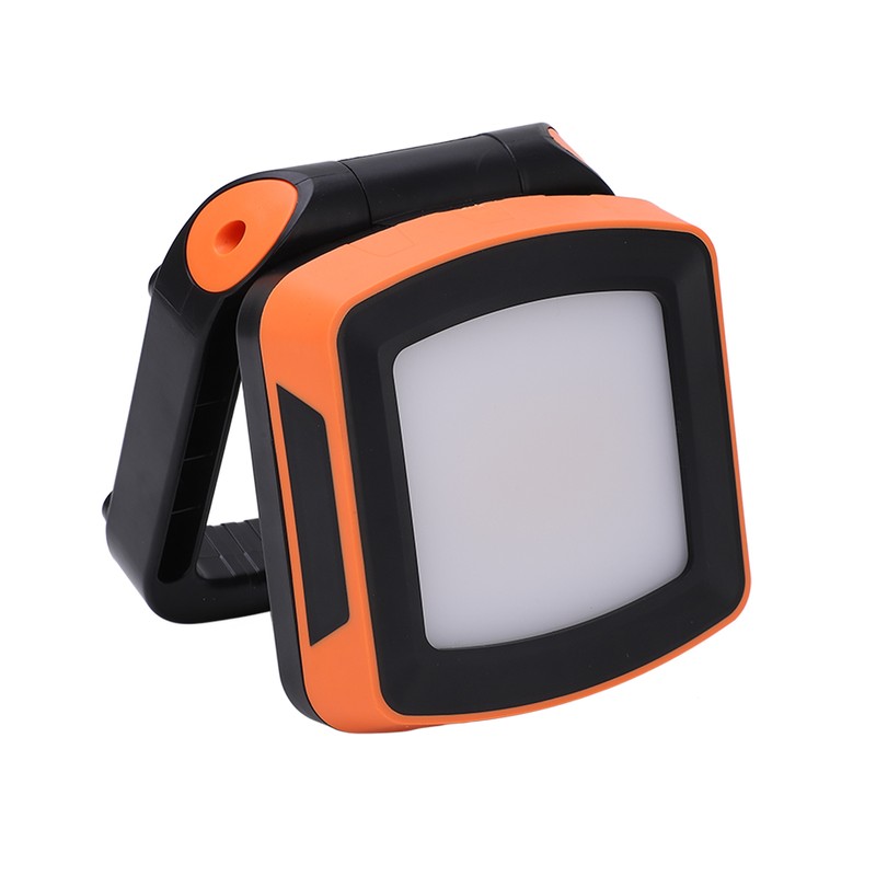 Orange Portable Rechargeable Work Light LED Flood Lights Folding Stand