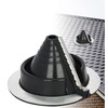WYJREES 2PCS Pipe Flashing Boot, Round Base Flexible Roof Pipe